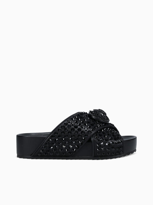Chelsea Cross Strap Dr Black Fabric Black / 5 / M