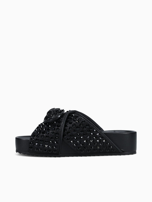 Chelsea Cross Strap Dr Black Fabric Black / 5 / M