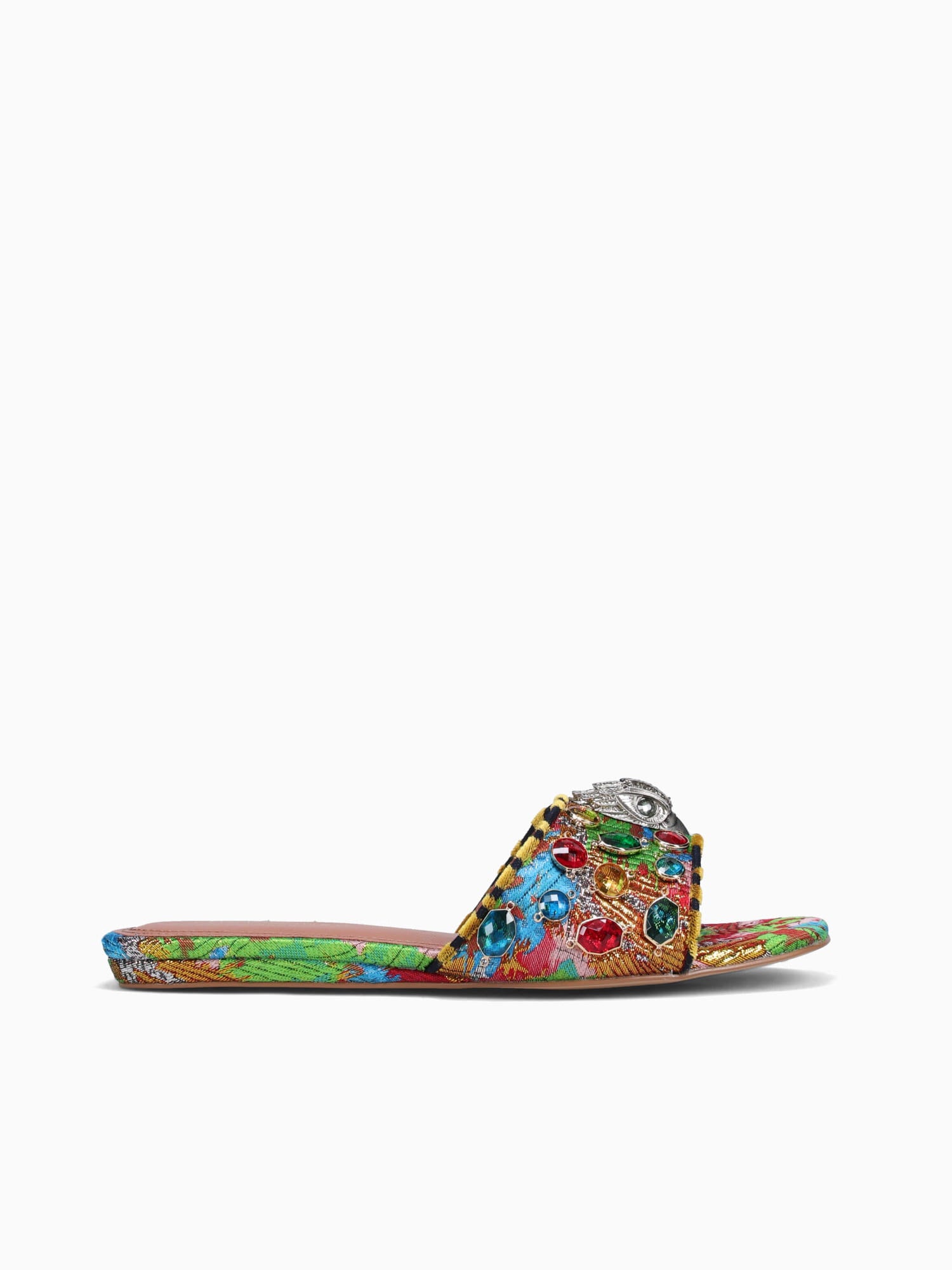 Kensington Flat Sandal Red Combo Fabric Red / 5 / M