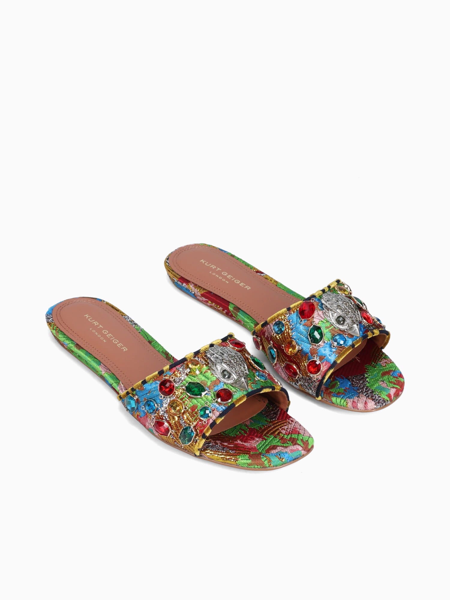 Kensington Flat Sandal Red Combo Fabric Red / 5 / M