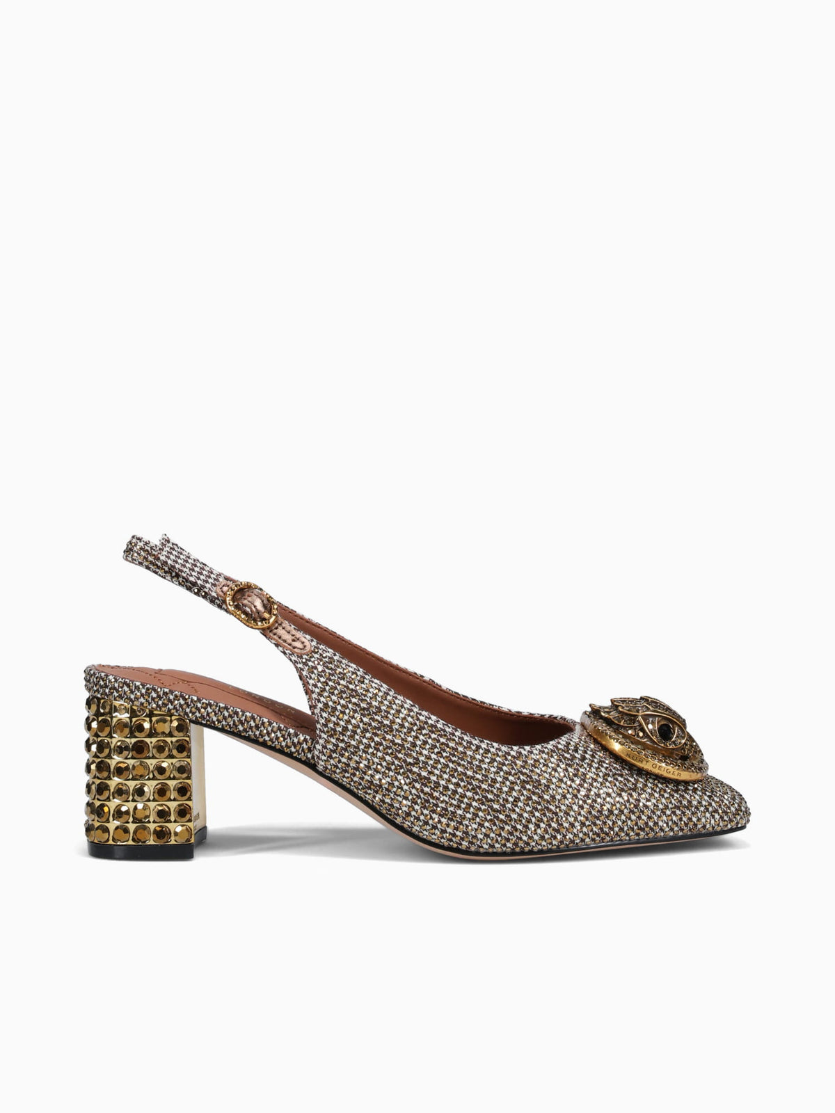 Chelsea Block Slingback Beige Fabric Beige / 5 / M
