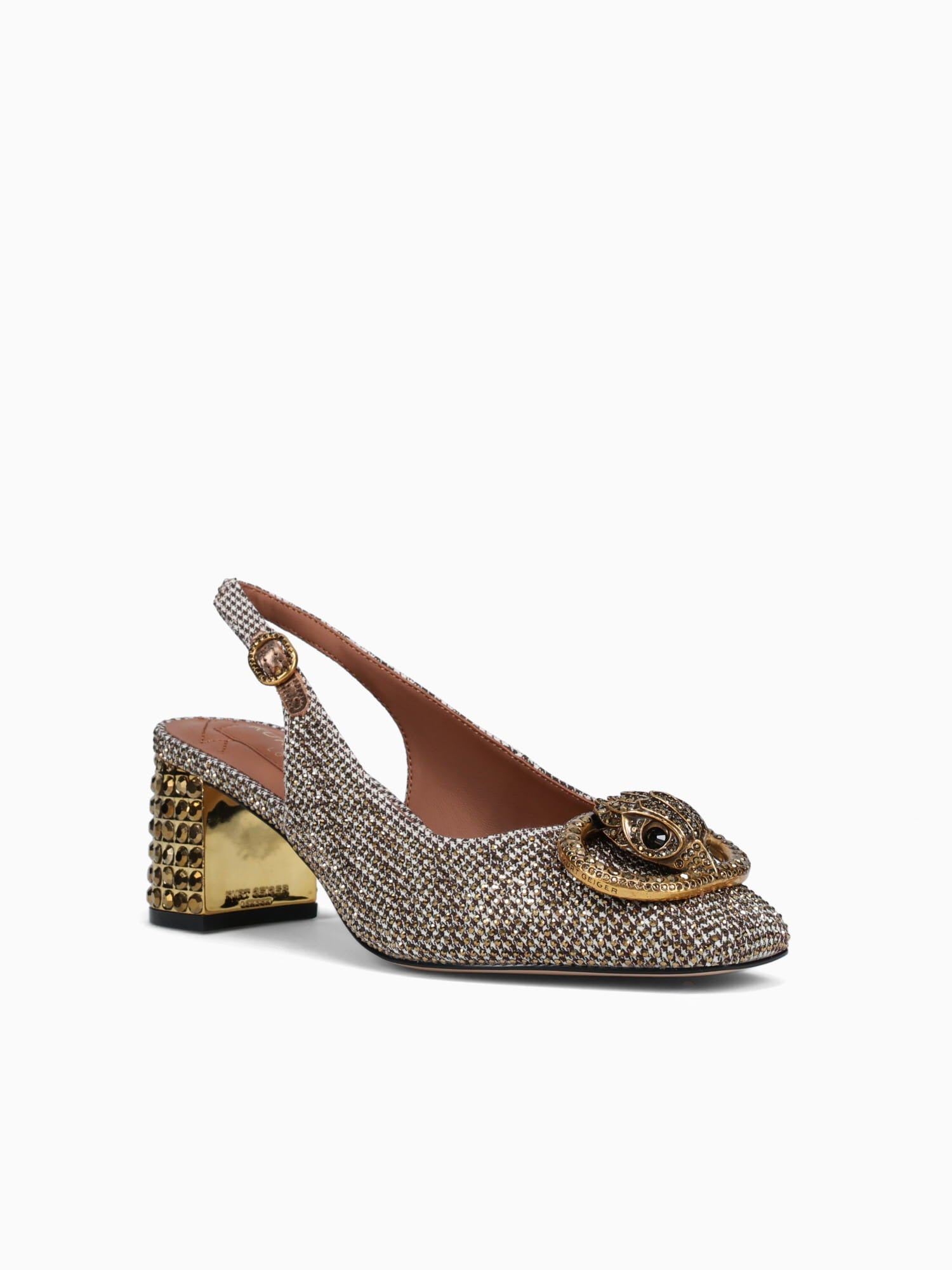 Chelsea Block Slingback Beige Fabric Beige / 5 / M