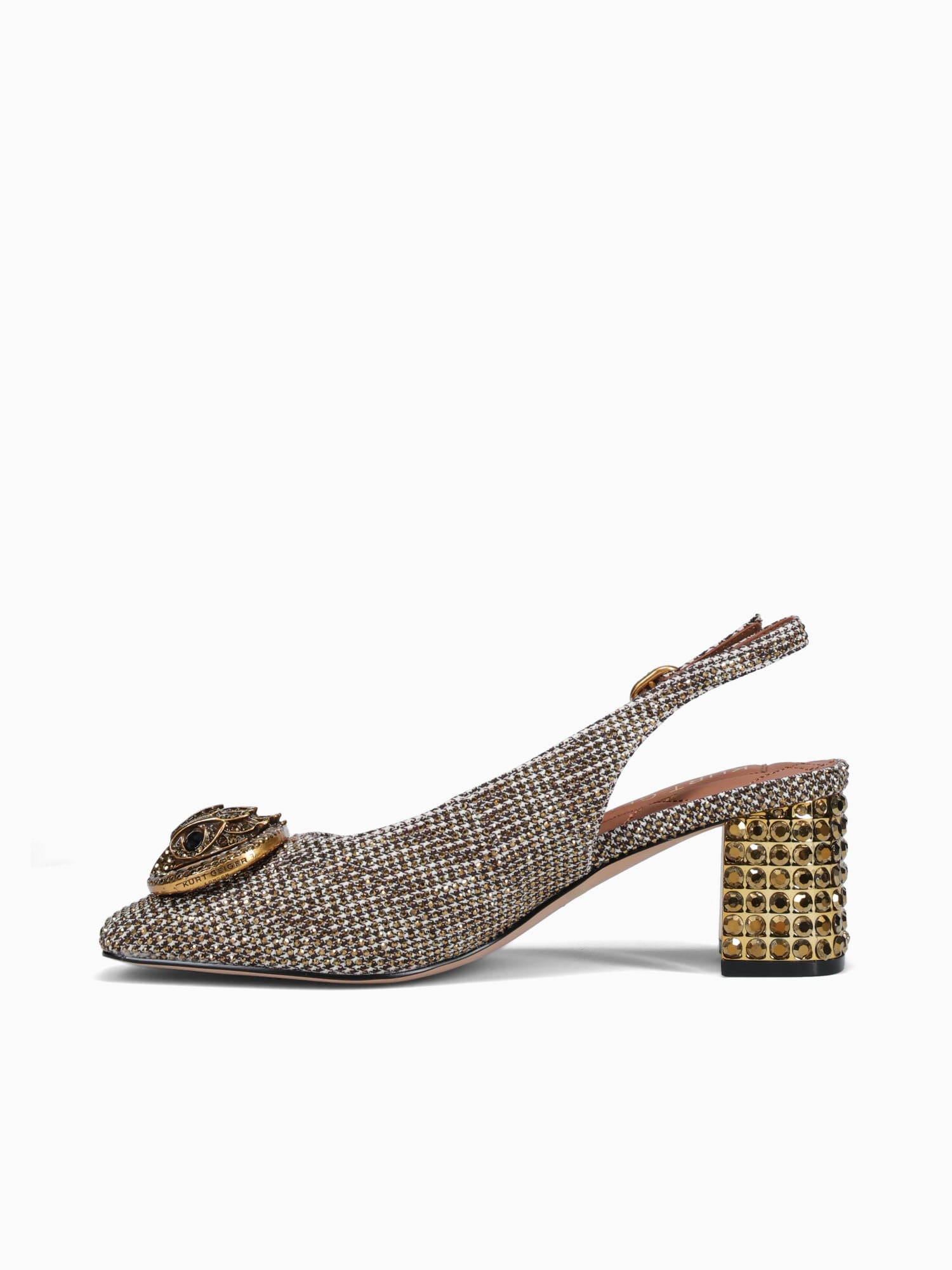 Chelsea Block Slingback Beige Fabric Beige / 5 / M