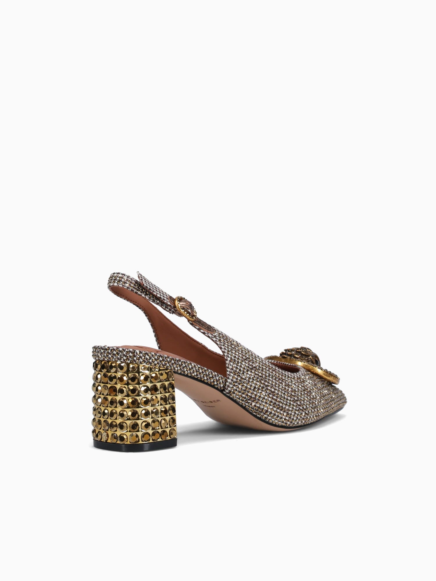 Chelsea Block Slingback Beige Fabric Beige / 5 / M