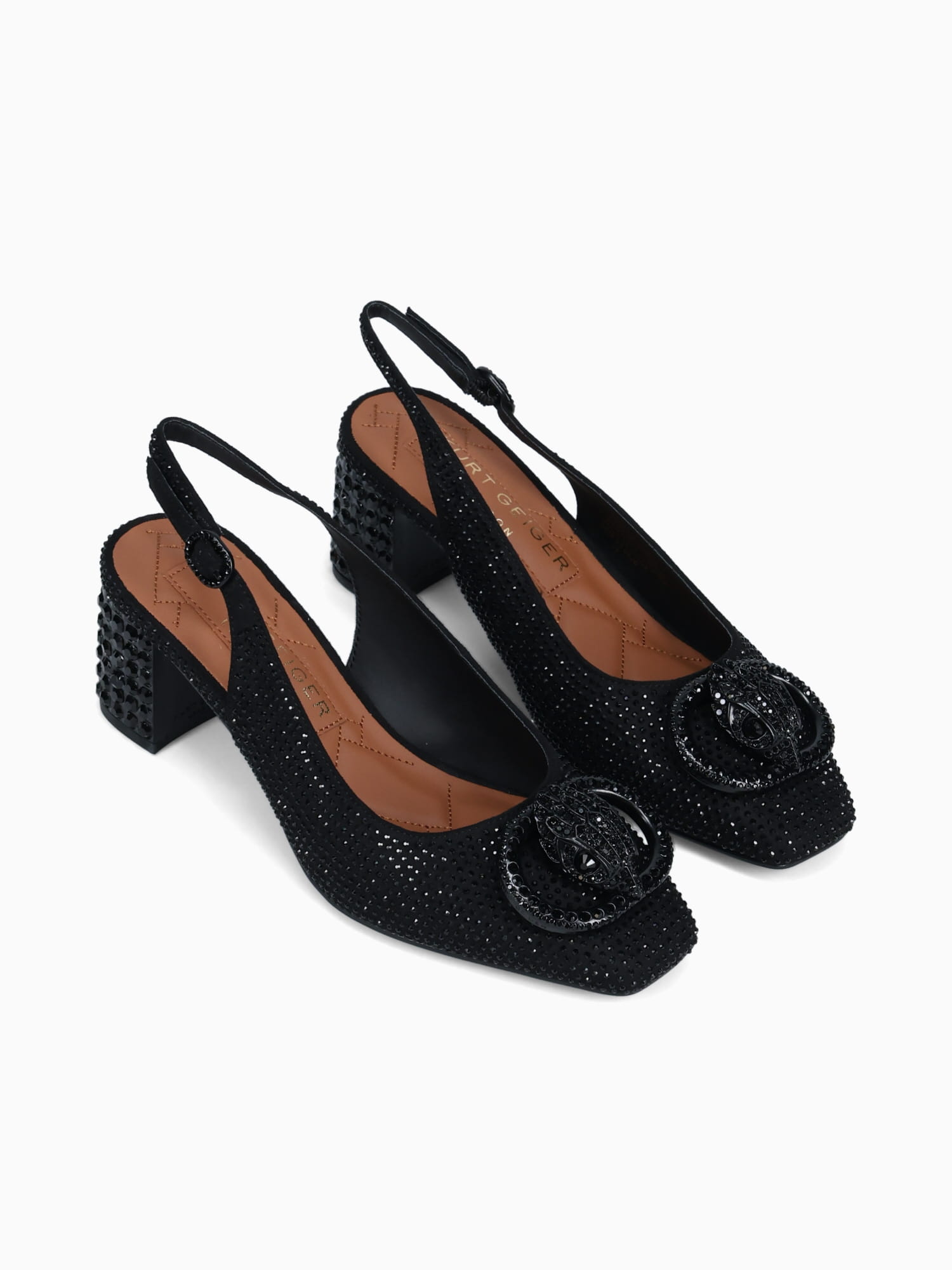 Chelsea Block Slingback Dr Black Fabric Other / 5 / M