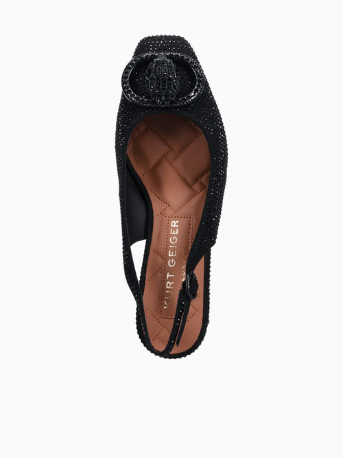 Chelsea Block Slingback Dr Black Fabric Other / 5 / M