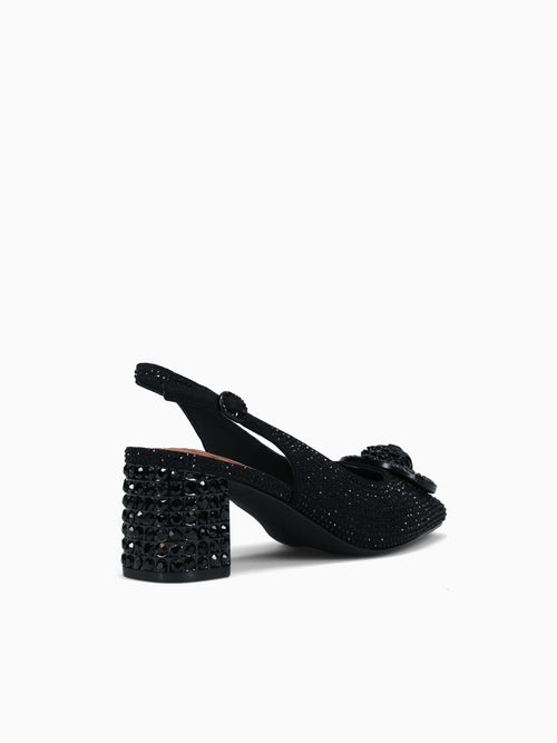 Chelsea Block Slingback Dr Black Fabric Other / 5 / M
