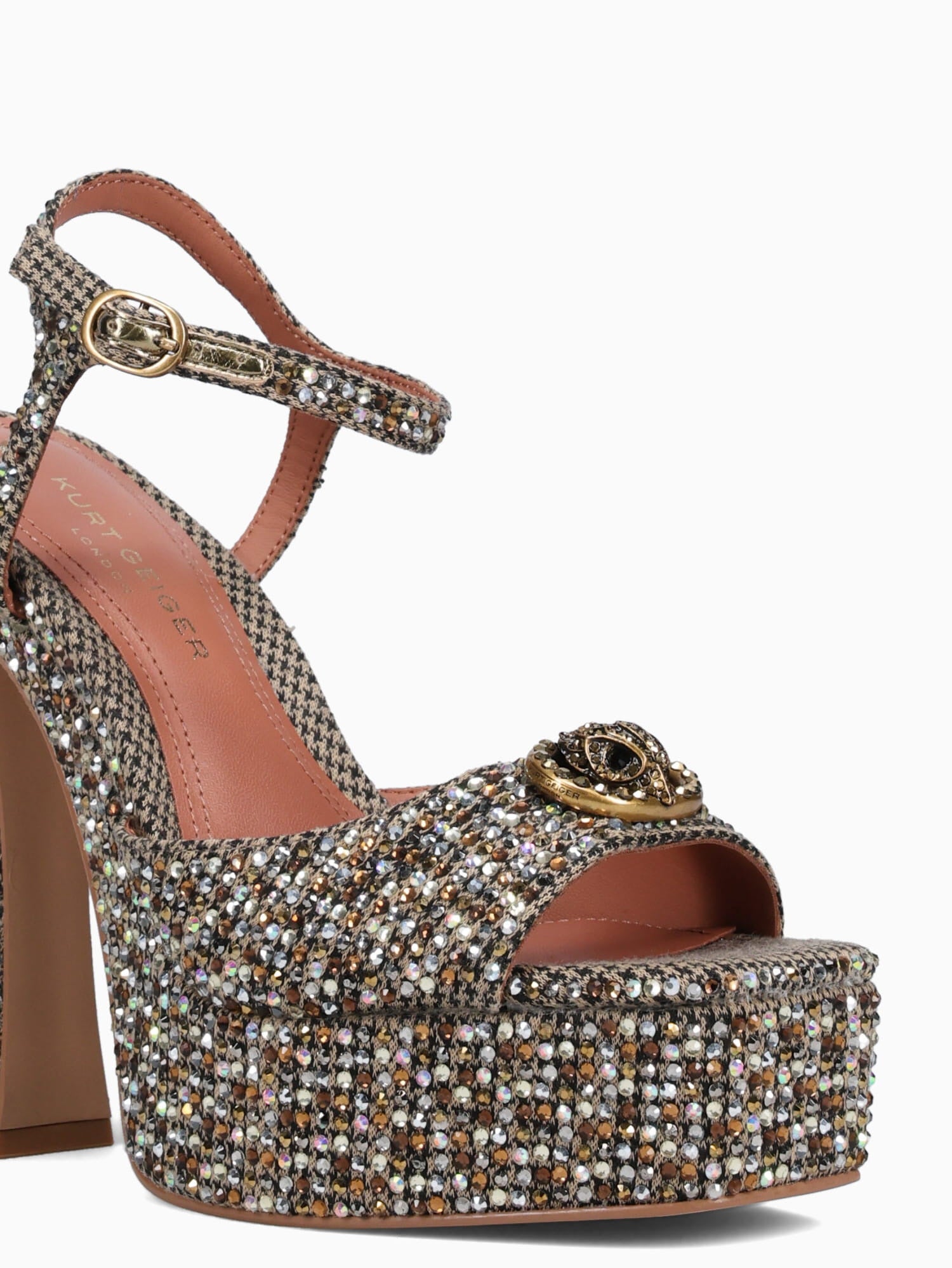 Chelsea Platform Peep Beige Combo Fabric Beige / 5 / M