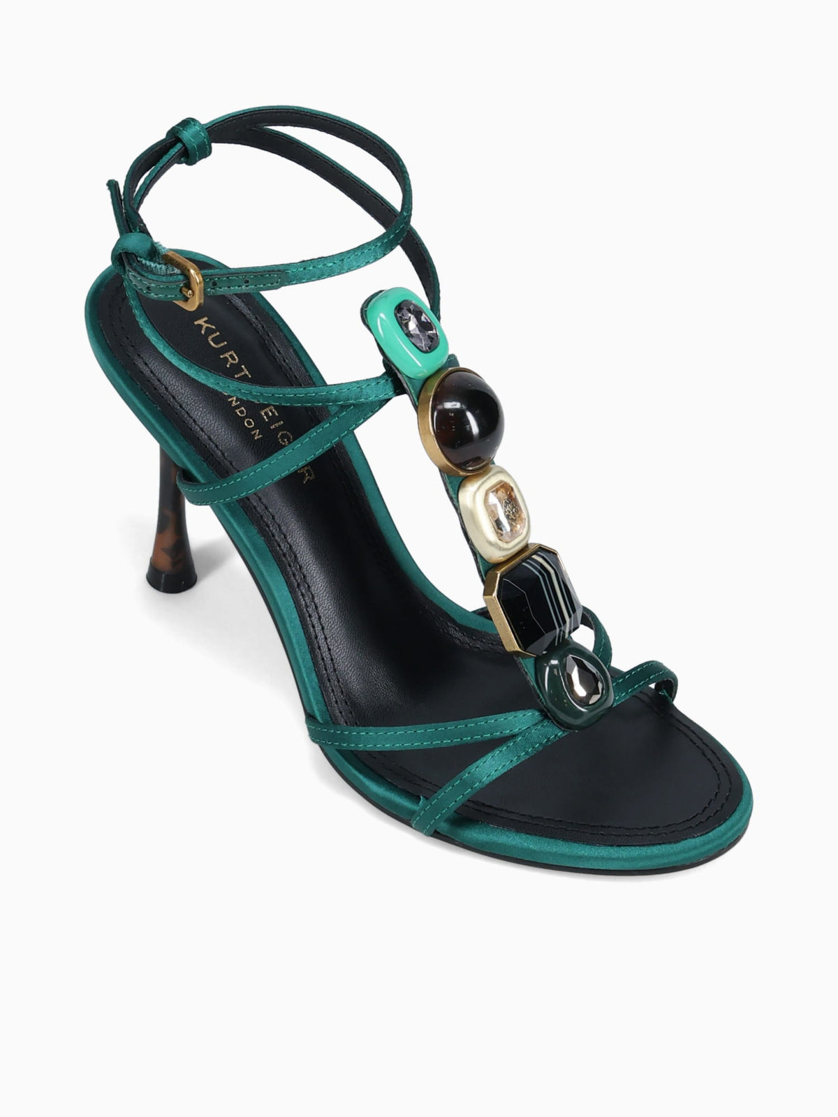 Loulou Sandal Green Combo Satin Green / 5 / M
