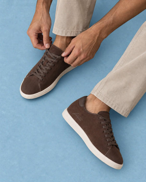 Linecourt Dk.brw Wht suede