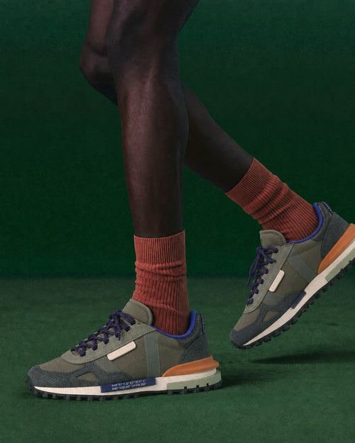 Elite Active Kha Dk.grey leather Mesh