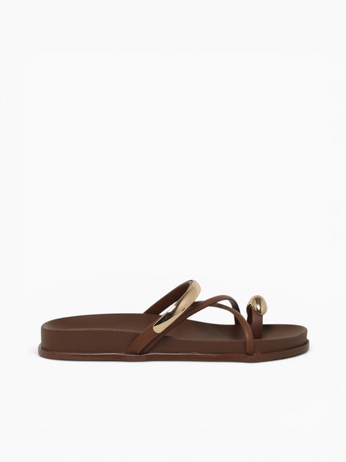 Ring Flat Chocolate Jlastic Brown / 5 / M