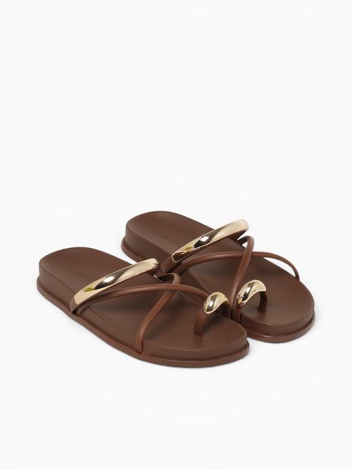Ring Flat Chocolate Jlastic Brown / 5 / M