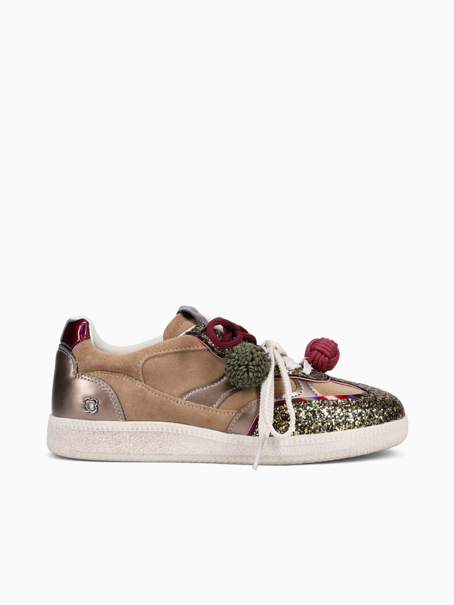 Ten Multi Beige Glitter Suede Beige / 35 / M