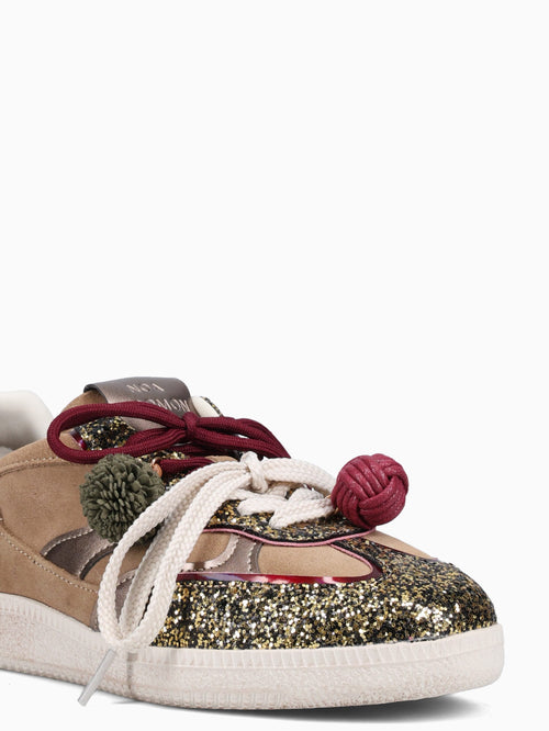 Ten Multi Beige Glitter Suede Beige / 35 / M