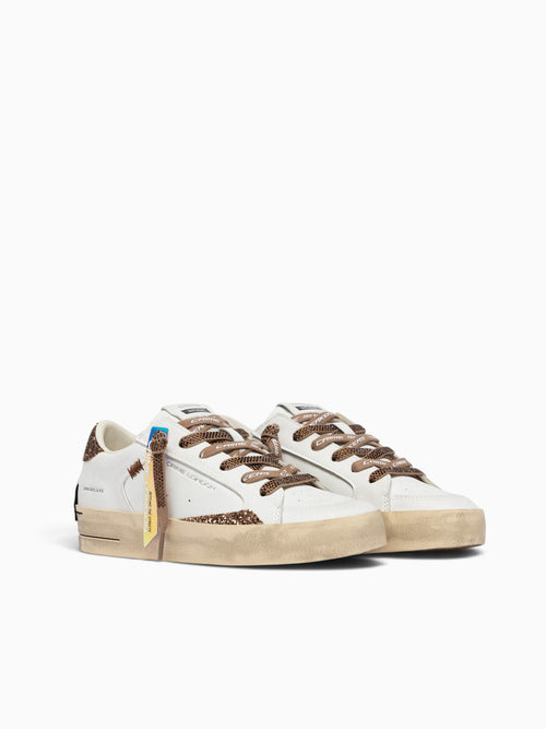Sk8 Deluxe White Bronze leather Glitter White / 35 / M