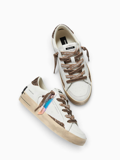 Sk8 Deluxe White Bronze leather Glitter White / 35 / M