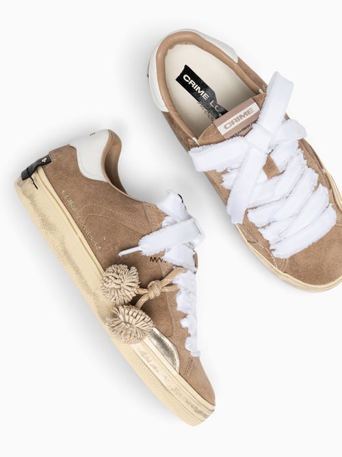 Deconstructed Beige White suede Leather Beige / 35 / M