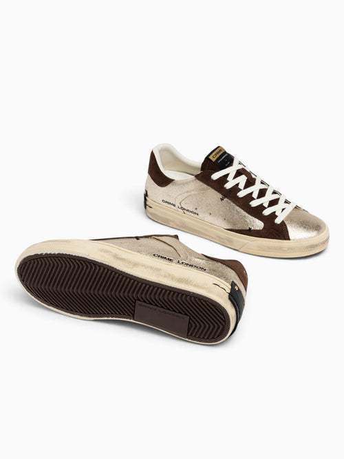 Deconstructed Gold Darkbrown leather Sue Gold / 35 / M