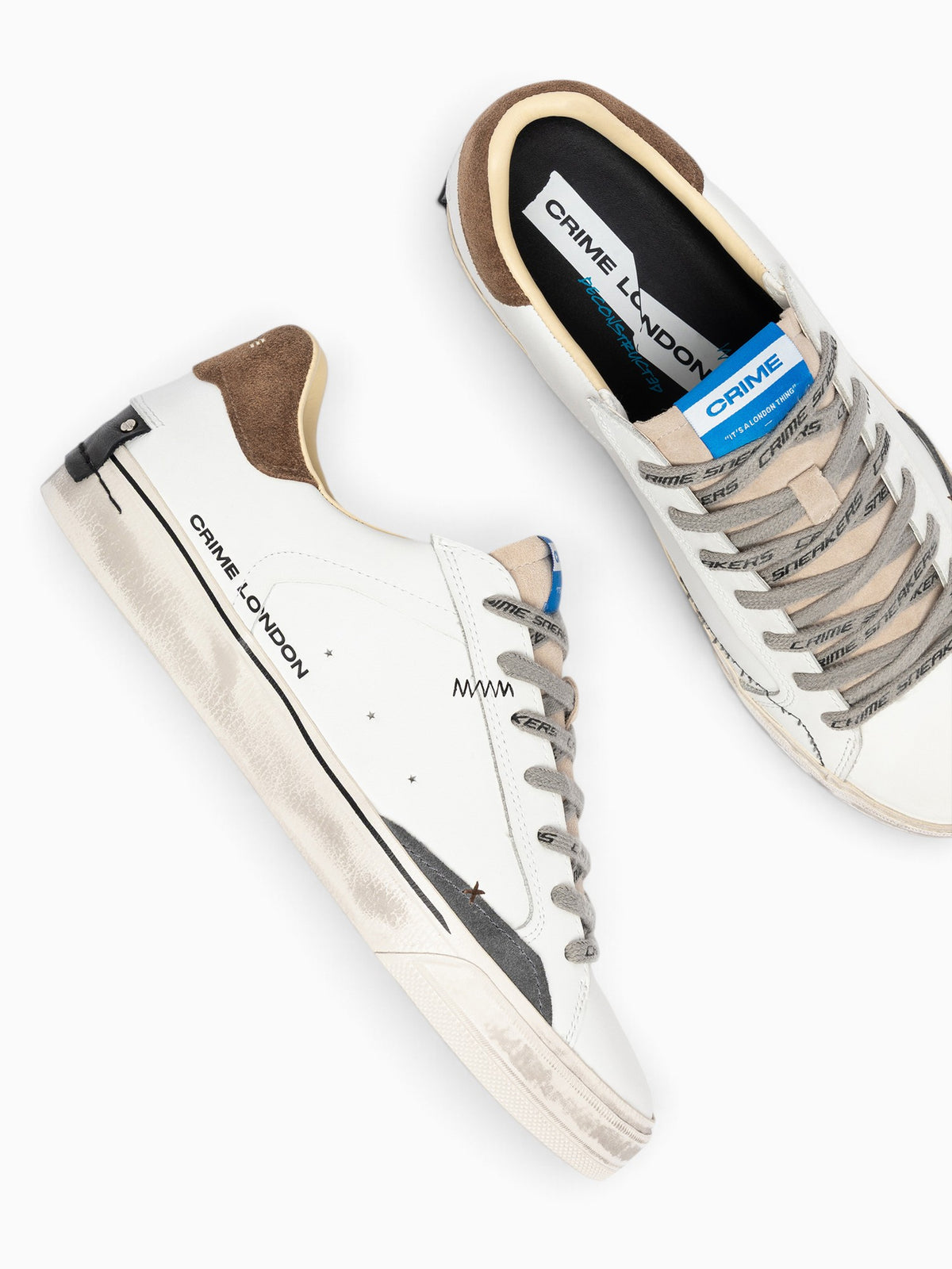 Deconstructed White Beige Brown lea Sde White / 40 / M
