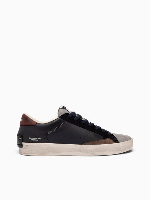 Distressed Navy Grey Burg leather Suede Navy / 40 / M