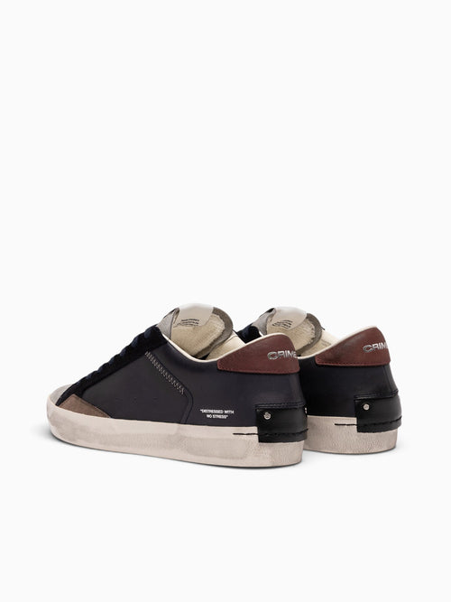 Distressed Navy Grey Burg leather Suede Navy / 40 / M
