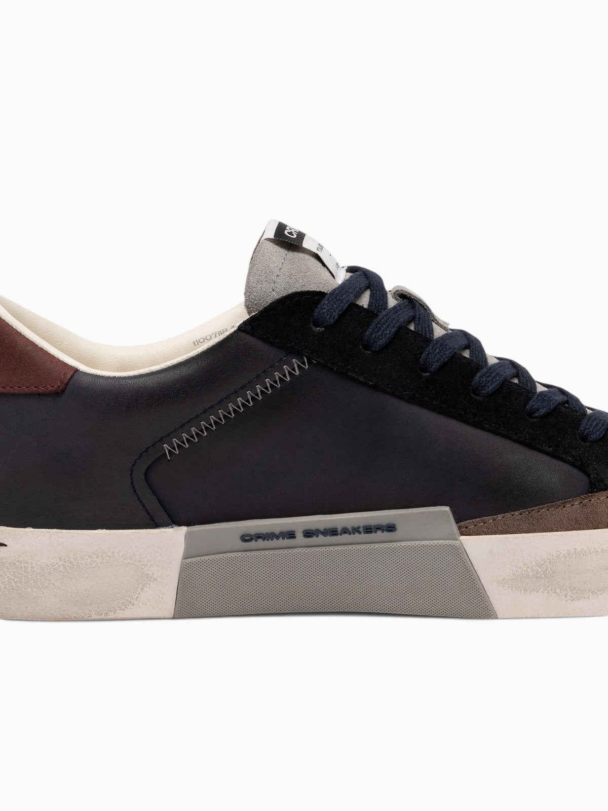 Distressed Navy Grey Burg leather Suede Navy / 40 / M