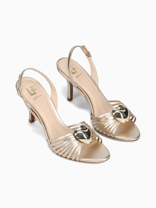 Gaetana Champagne Metalizado Gold / 5 / M