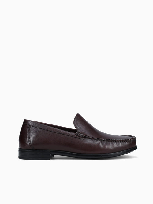Dress Moc Moccasin Fudge Calf Leather Dark Brown / 41 / M