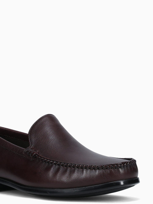 Dress Moc Moccasin Fudge Calf Leather Dark Brown / 41 / M