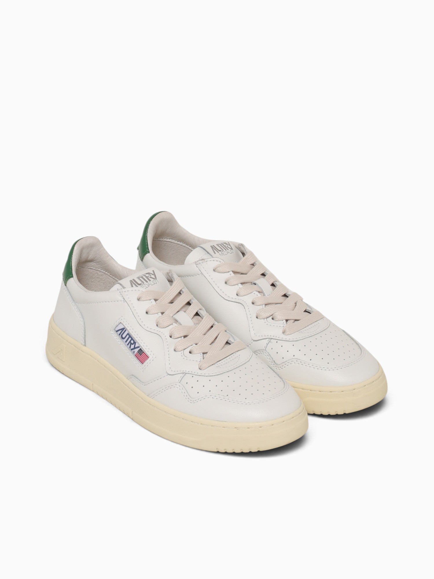 Medalist Low White Green leather White Multi / 40 / M