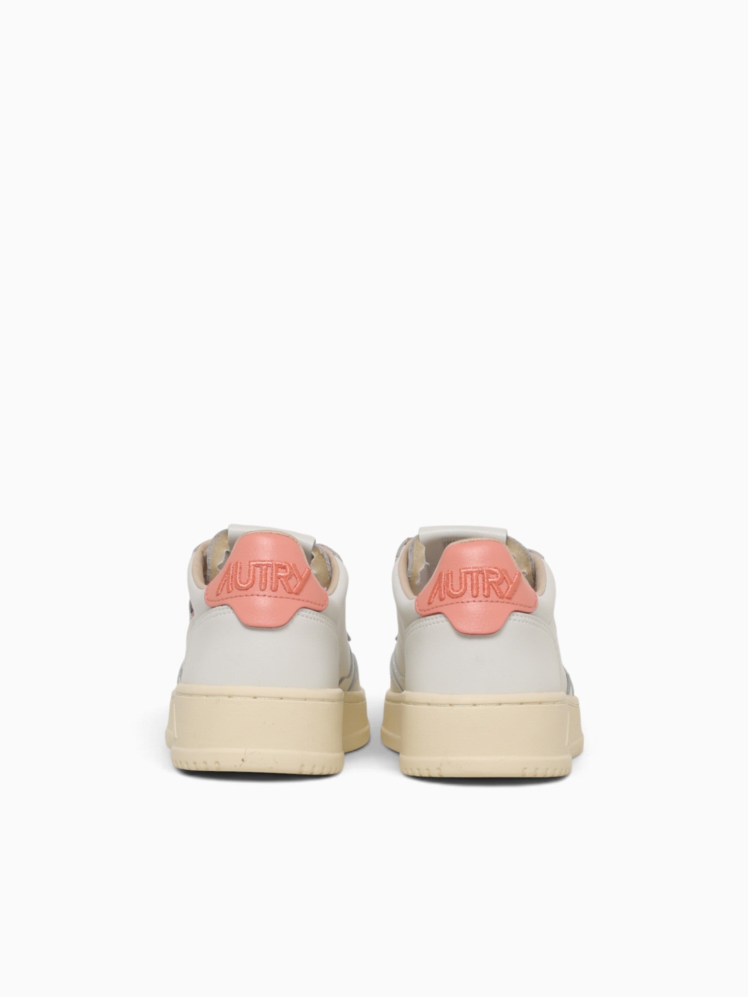 Medalist Low White Peach pink leather White Multi / 36 / M