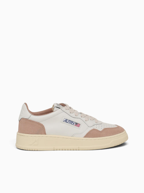 Medalist Low White Rose camel lea Sde White Multi / 36 / M