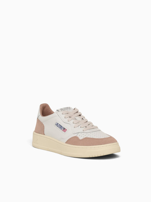 Medalist Low White Rose camel lea Sde White Multi / 36 / M