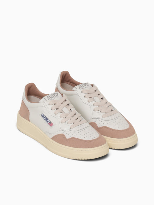 Medalist Low White Rose camel lea Sde White Multi / 36 / M