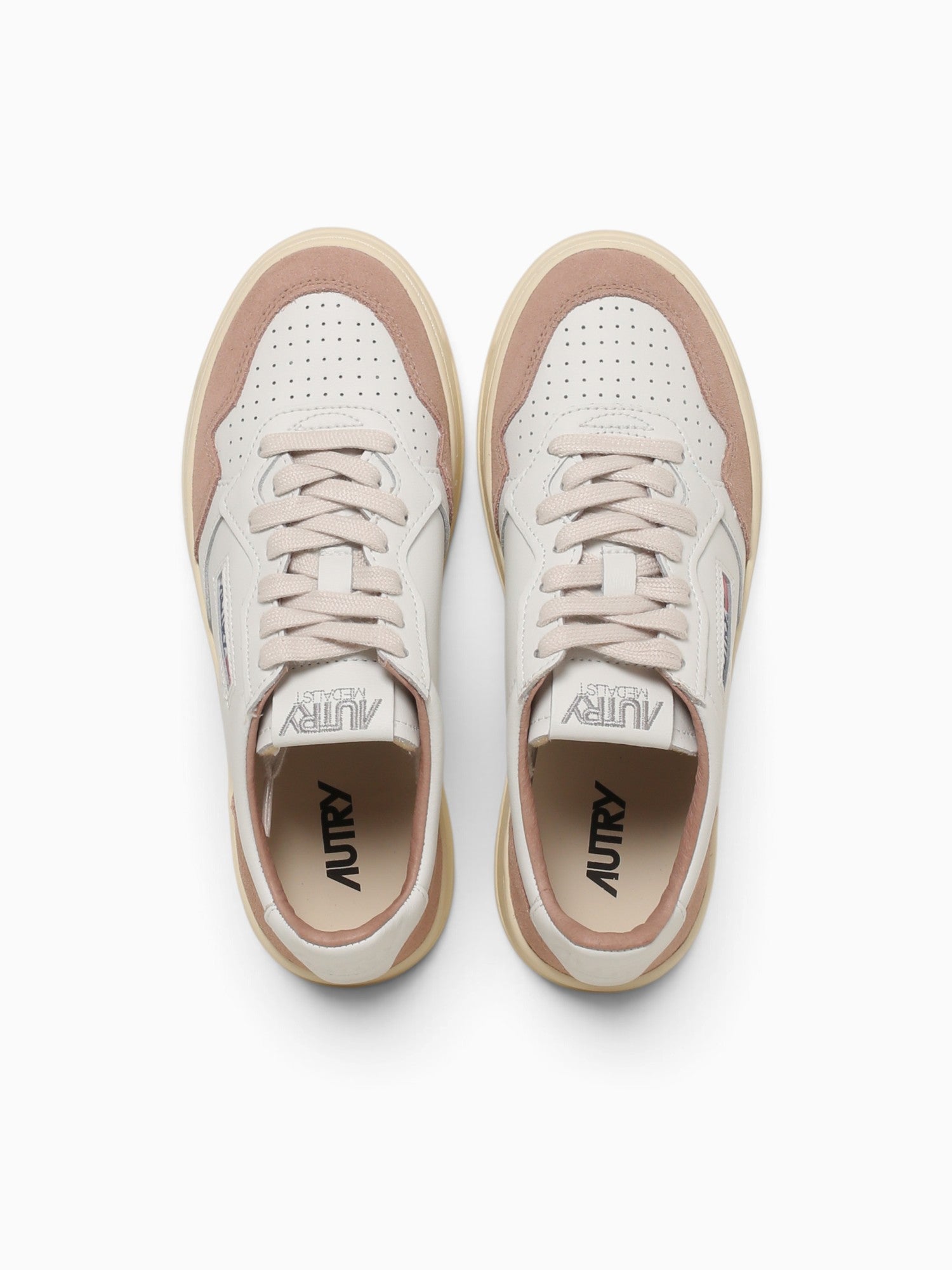 Medalist Low White Rose camel lea Sde White Multi / 36 / M