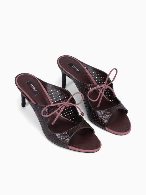 Silvia Maplewood Croco Casein Brown / 5 / M