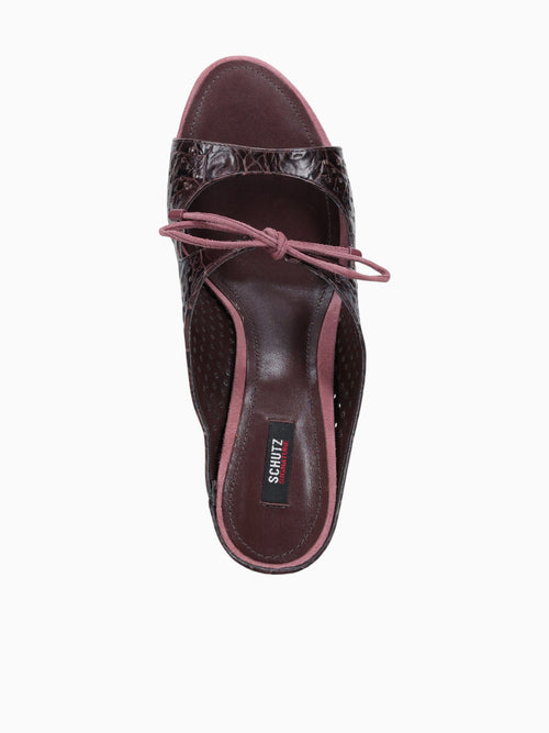 Silvia Maplewood Croco Casein Brown / 5 / M