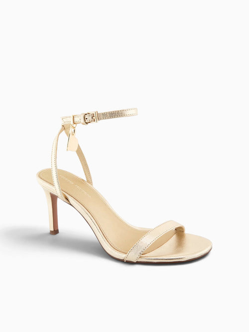 Justine Heart Charm Gold Metallic Leathe Gold / 5.5 / M