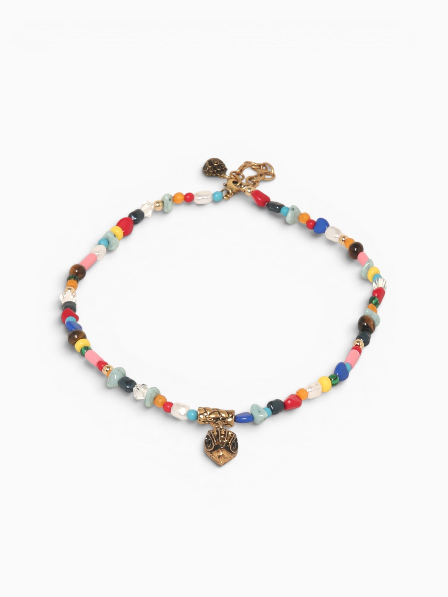 Nec Eagle Bead Short Pendant Gold