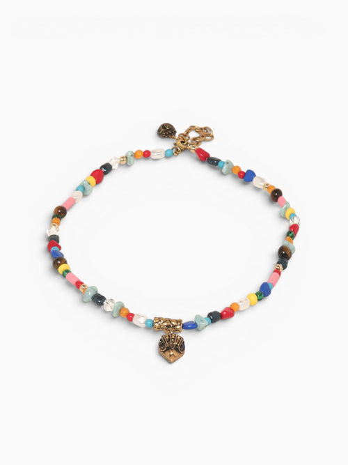 Nec Eagle Bead Short Pendant Gold