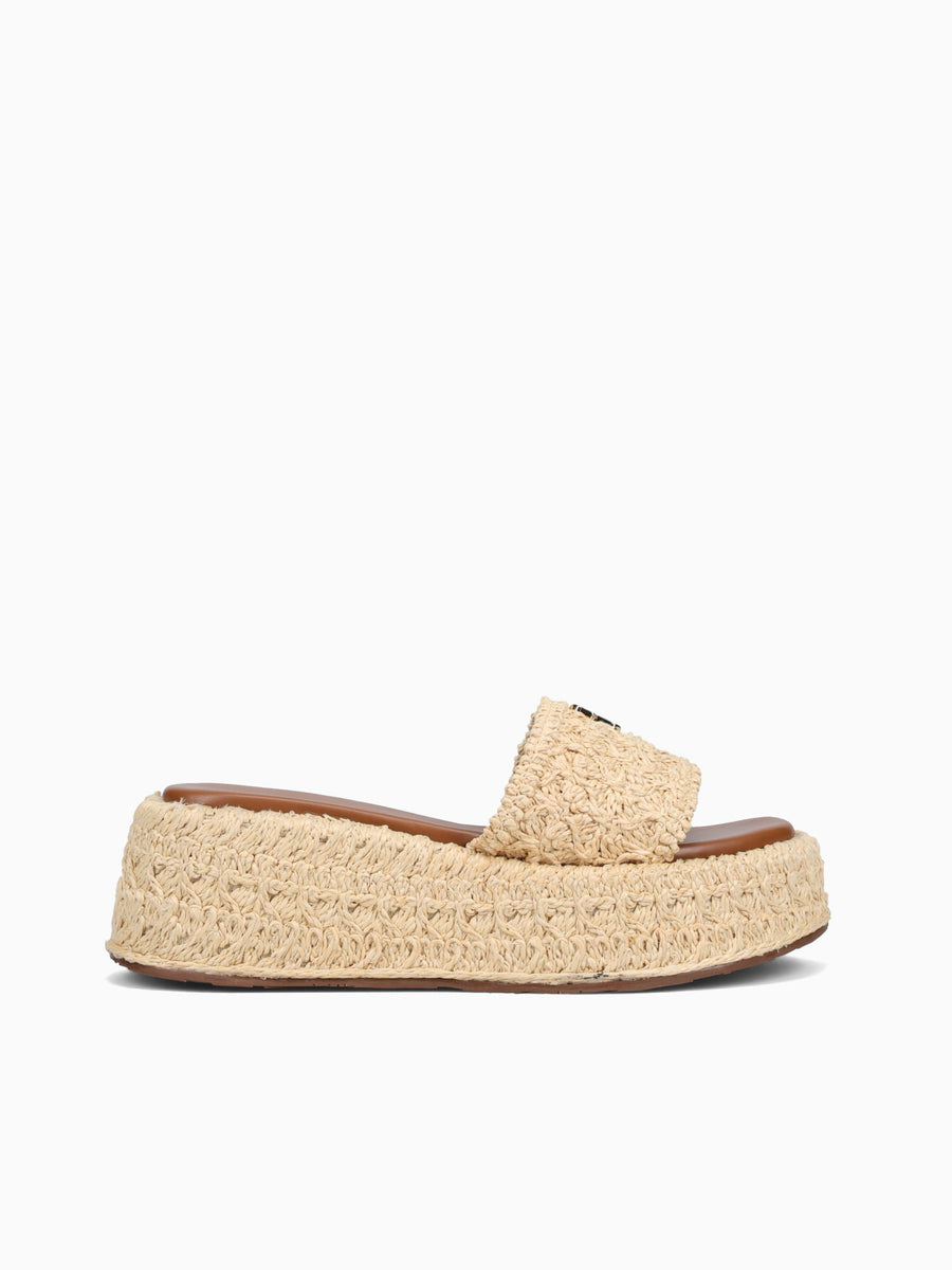 Sloane Palha Palha bordado Beige / 5 / M