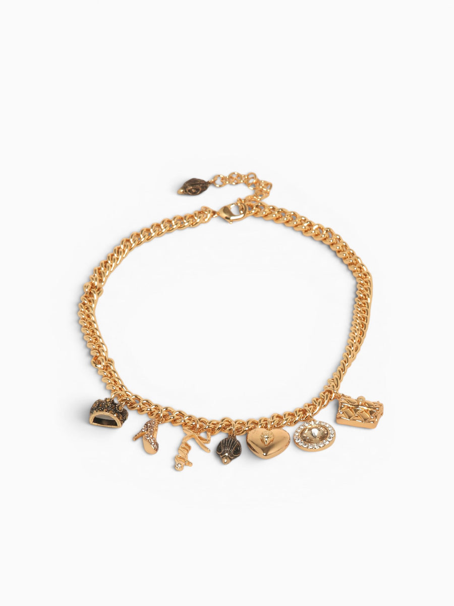 Nec Curb Chain Mixed Charm Gold