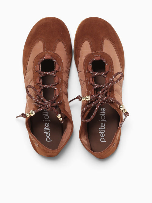Sneakerina Chocolate Suede Nylon Brown / 5 / M