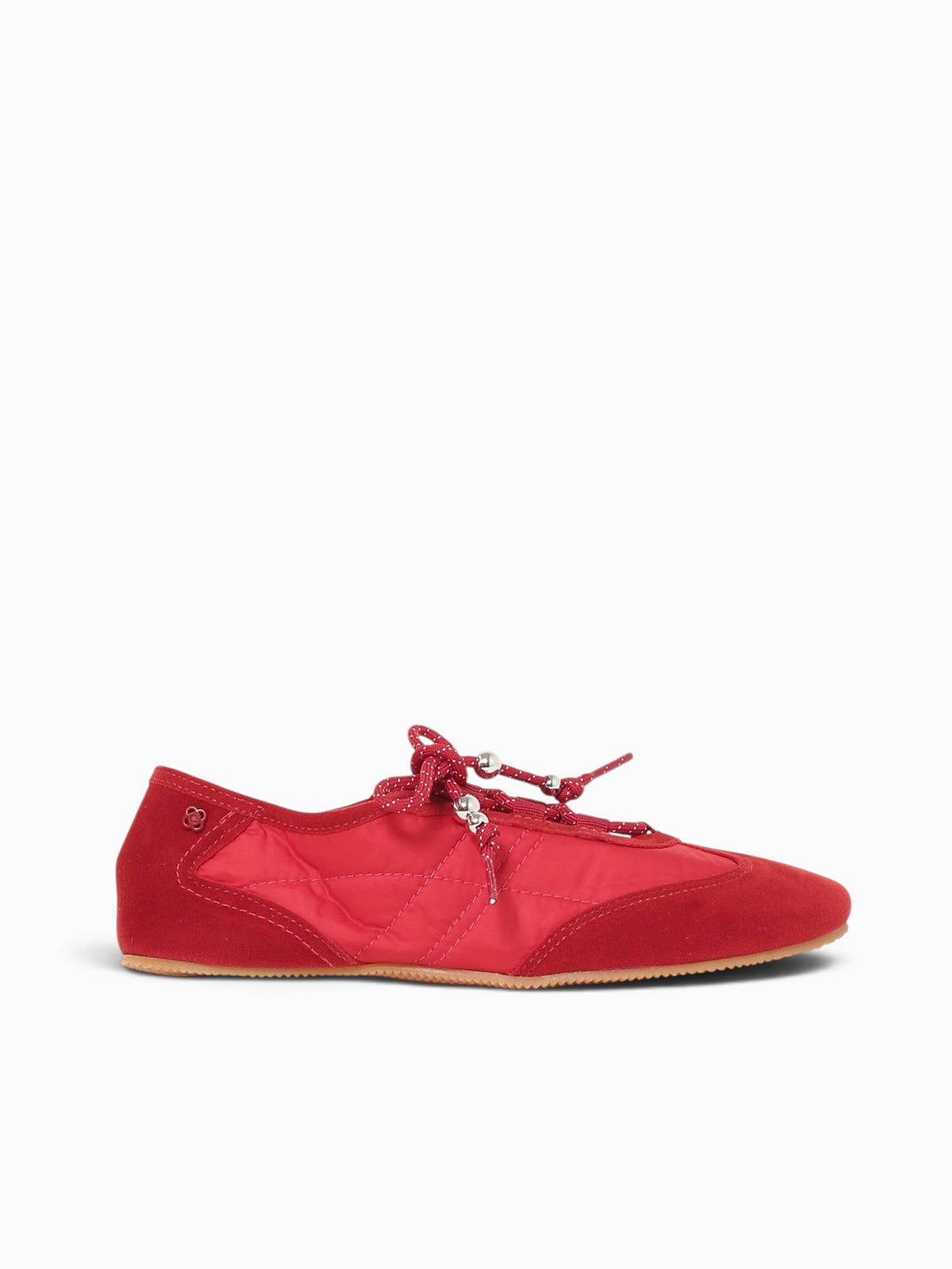 Sneakerina Tomato Red Suede Nylon Red / 5 / M