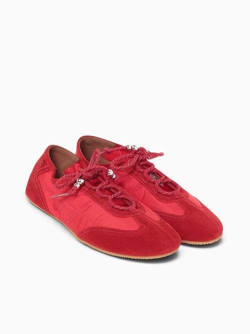 Sneakerina Tomato Red Suede Nylon Red / 5 / M