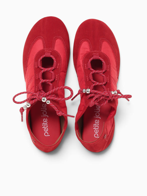 Sneakerina Tomato Red Suede Nylon Red / 5 / M