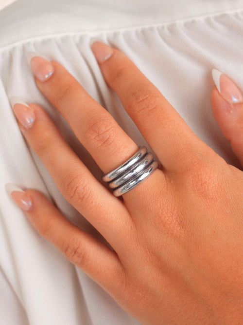 Silver All Weather Ring (set Of 3)
