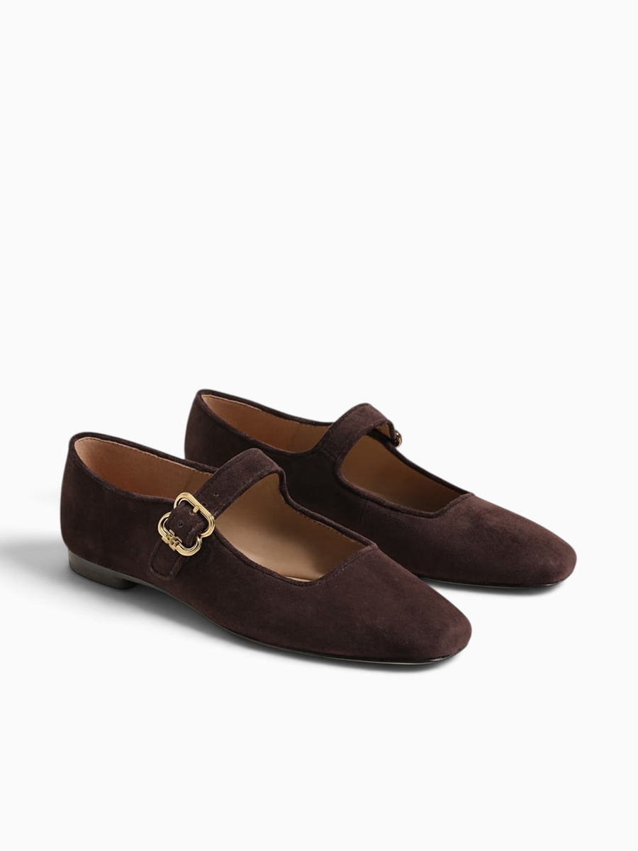 Michaela Cafe Noir Suede Brown / 5 / M