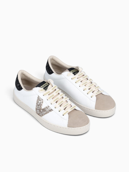 Berlin Glitter Cordon Negro Leather White Multi / 5 / M
